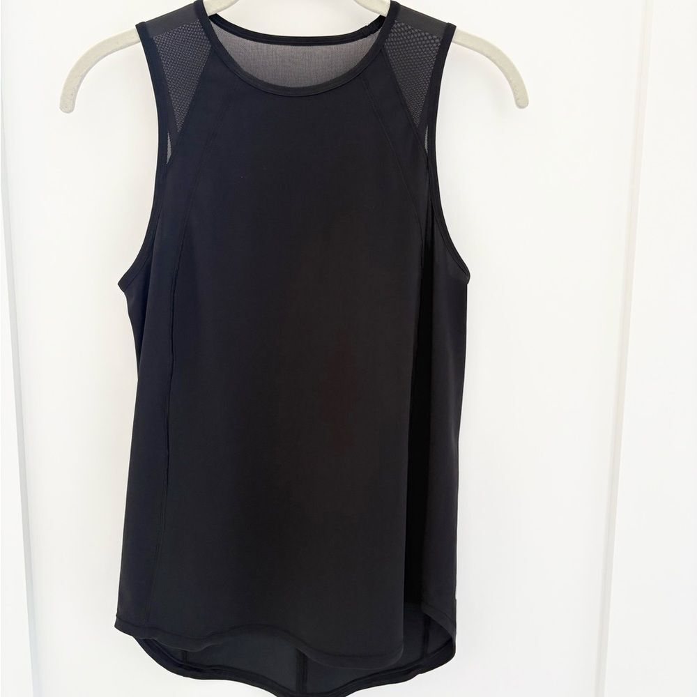 Lululemon Black Mesh Panel Athletic Tank Top Size 2